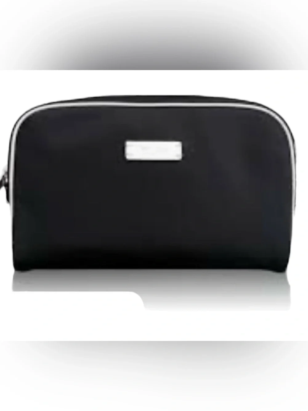 Tumi Voyageur Toulouse Black and White Nylon Travel Cosmetic Case